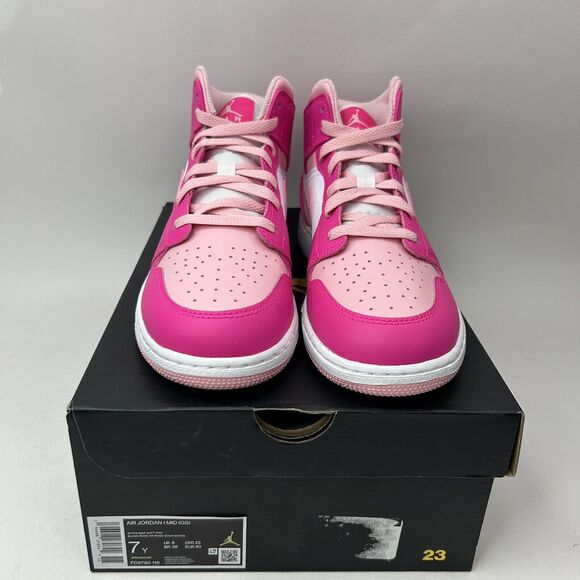 Nike Shoes Air Jordan 1 Mid GS “Fierce Pink/Barbie” 2023 - Picture 2 of 5